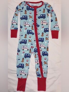 Ruffle Butts + Rugged Butts Soft Snooze 1pc Postal Dogs romper sz 12-18 mo NWT